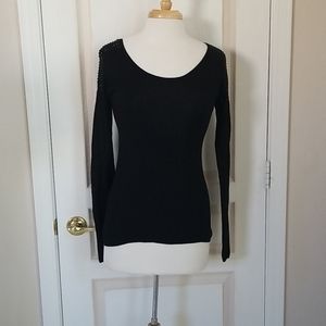 Express Black Beaded & Sequin Sweater